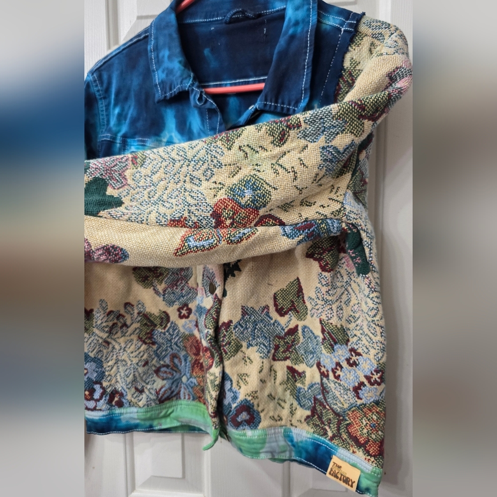 Upcycled Colorful Patchwork Denim Jacket - image 8